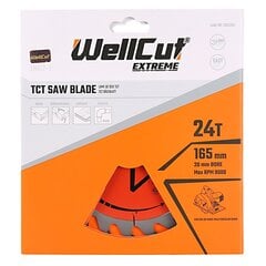 Wellcut extreme pjovimo diskas 165 mm kaina ir informacija | Sodo technikos dalys | pigu.lt