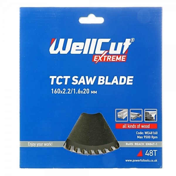 WellCut Extreme TCT pjovimo diskas 160 mm kaina ir informacija | Sodo technikos dalys | pigu.lt