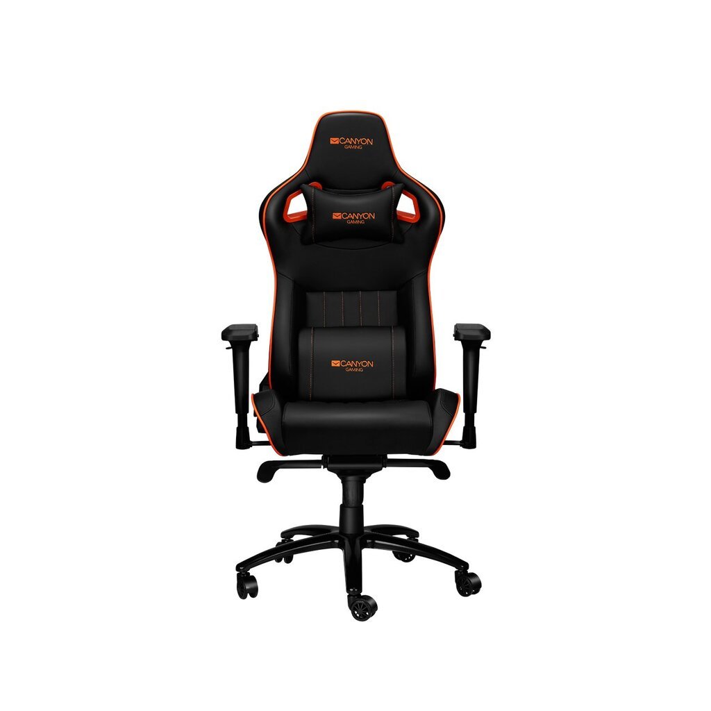 Žaidimų kėdė Canyon Corax CND-SGCH5, juoda/oranžinė kaina ir informacija | Biuro kėdės | pigu.lt