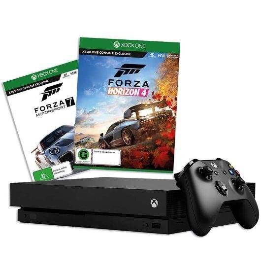 Microsoft Xbox One X 1TB + Forza Horizon 4 + Forza Motorsport 7 kaina ir informacija | Žaidimų konsolės | pigu.lt