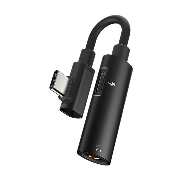 Adapteris Hoco LS19BK 3.5 mm AUX 2 - Type-C цена и информация | Adapteriai, USB šakotuvai | pigu.lt