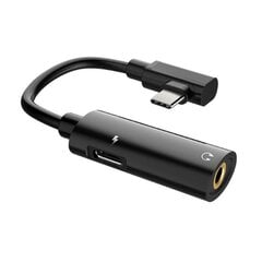 Adapteris Hoco LS19BK 3.5 mm AUX 2 - Type-C kaina ir informacija | Adapteriai, USB šakotuvai | pigu.lt