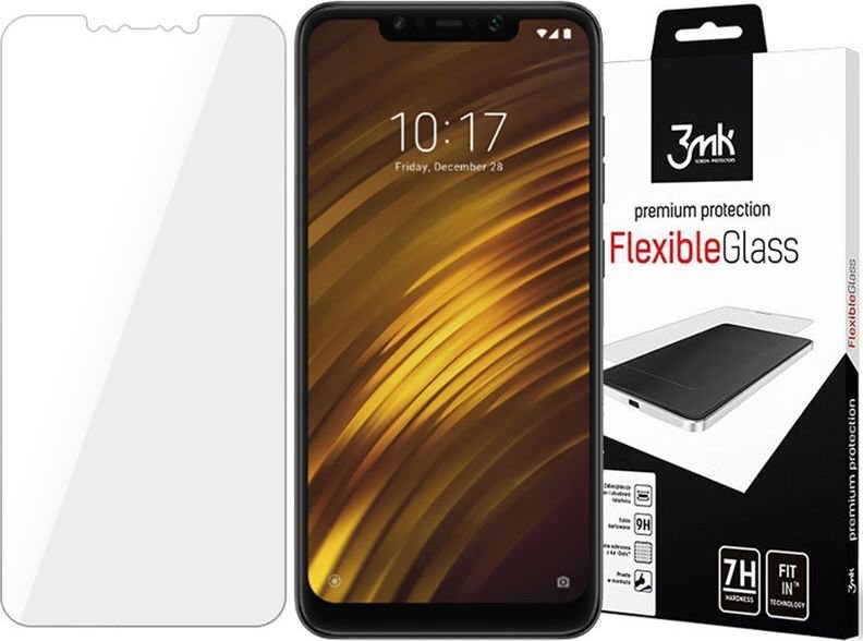 3MK FlexibleGlass Xiaomi Pocophone F1 Szkło Hybrydowe kaina ir informacija | Apsauginės plėvelės telefonams | pigu.lt