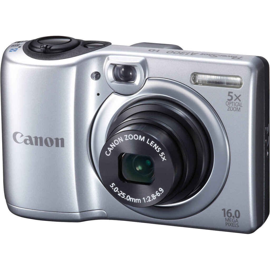 Canon PowerShot A1300, Sidabrinė + Dovana foto krepšys Canon DCC-850 kaina ir informacija | Skaitmeniniai fotoaparatai | pigu.lt