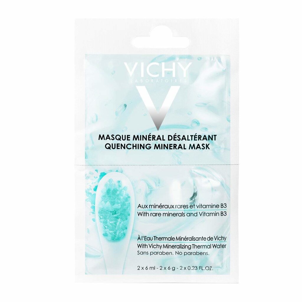 Drėkinamoji veido kaukė Vichy Quenching Mineral 2 x 6 ml kaina ir informacija | Veido kaukės, paakių kaukės | pigu.lt