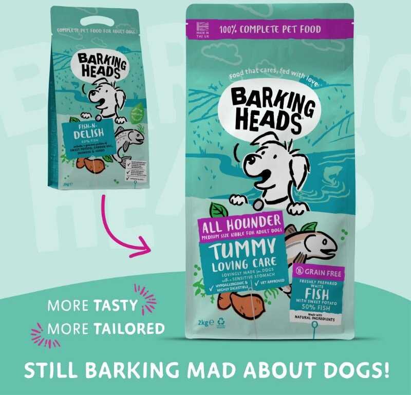 Barking Heads Tummy Loving Care šunims su žuvimi, 2 kg цена и информация | Sausas maistas šunims | pigu.lt