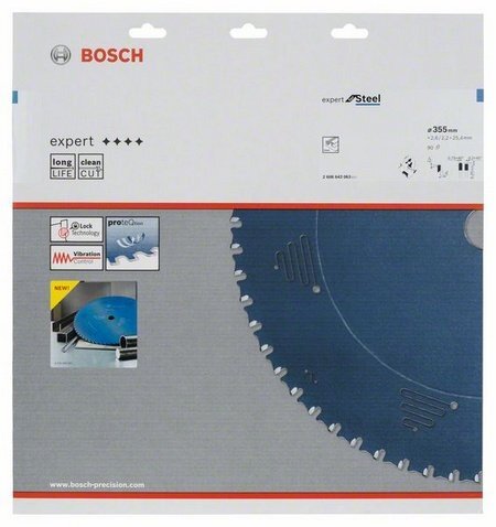 Bosch pjovimo diskas Expert for steel 355 x 25,4mm kaina ir informacija | Sodo technikos dalys | pigu.lt