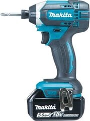 Аккумуляторная ударная отвертка Makita DTD152RTJ, 18 В / 2 x 5,0 Ач Li-ion, 165 Nm, LED цена и информация | Шуруповерты, дрели | pigu.lt