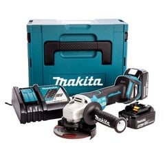 Аккумуляторная угловая шлифовальная машина Makita 125мм 18В (DGA517RTJ) цена и информация | Шлифовальные машины | pigu.lt