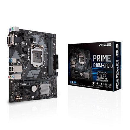 ASUS Prime H310M-K R2.0 Intel H310 Micro ATX DDR4 Motherboard (LGA1151, USB 3.1) 90MB0Z30-M0EAY0 цена и информация | Pagrindinės plokštės | pigu.lt