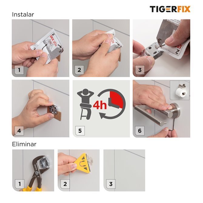 Tiger TigerFix NEW 2 klijai kaina ir informacija | Vonios kambario aksesuarai | pigu.lt
