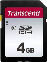 MEMORY SDHC 4GB C10/TS4GSDC300S TRANSCEND цена и информация | Карты памяти для телефонов | pigu.lt