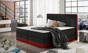 Кровать Damaso, 180х200 см, черная/красная цена и информация | Кровати | pigu.lt