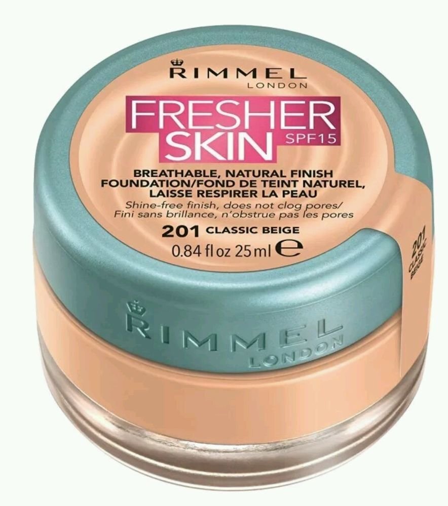 Kreminė pudra Rimmel London Fresher Skin Foundation 25 ml, 102 Light Nude kaina ir informacija | Makiažo pagrindai, pudros | pigu.lt