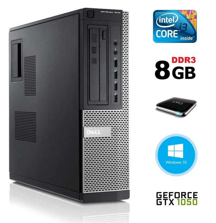 DELL 7010 DT i3-3220 8GB 1TB GTX1050 2GB DVD WIN10Pro цена и информация | Stacionarūs kompiuteriai | pigu.lt