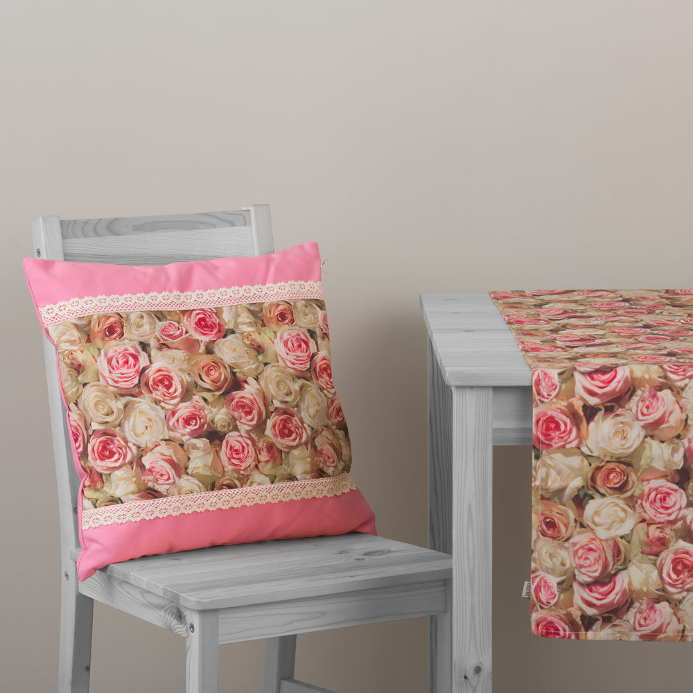 Patio dekoratyvinė pagalvėlė Roses Eva L095-03LB, 45 x 45 cm kaina ir informacija | Dekoratyvinės pagalvėlės ir užvalkalai | pigu.lt