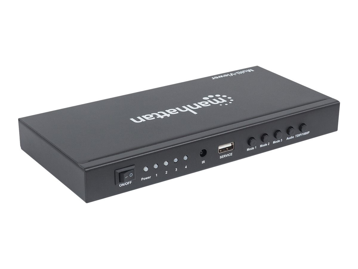 MH 1080p 4-Port HDMI Multiviewer Switch kaina ir informacija | Adapteriai, USB šakotuvai | pigu.lt