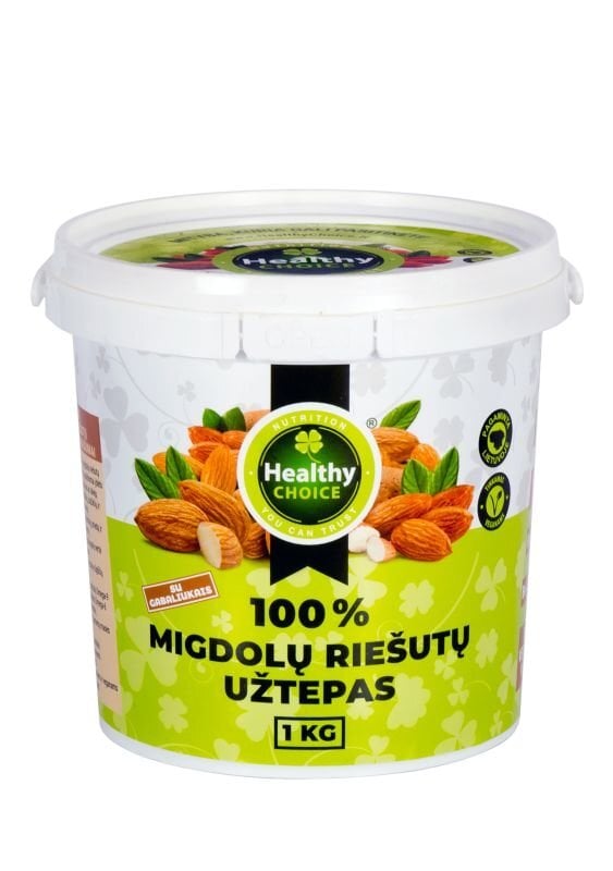 Migdolų riešutų užtepas "Healthy Choice", gabaliukais, 1kg kaina ir informacija | Funkcinis maistas (supermaistas) | pigu.lt