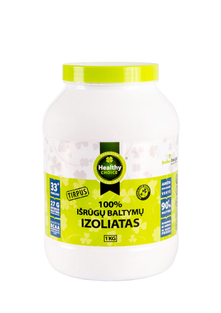 Baltymų išrūgų izoliatas 100% "Healthy Choice", 1kg kaina | pigu.lt