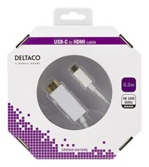 Deltaco USBC-HDMI1006-K kaina ir informacija | Laidai telefonams | pigu.lt