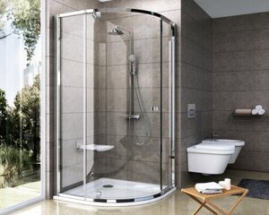 Pusapvalė dušo kabina Ravak PSKK3, 80x80 cm (Blizgus profilis + skaidrus stiklas) kaina ir informacija | Ravak Dušo kabinos ir kita įranga | pigu.lt