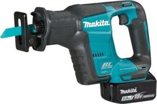 Аккумуляторная сабельная пила Makita 18V 2x5,0Ah Li-Ion, DJR188RTJ цена и информация | Пилы, циркулярные станки | pigu.lt