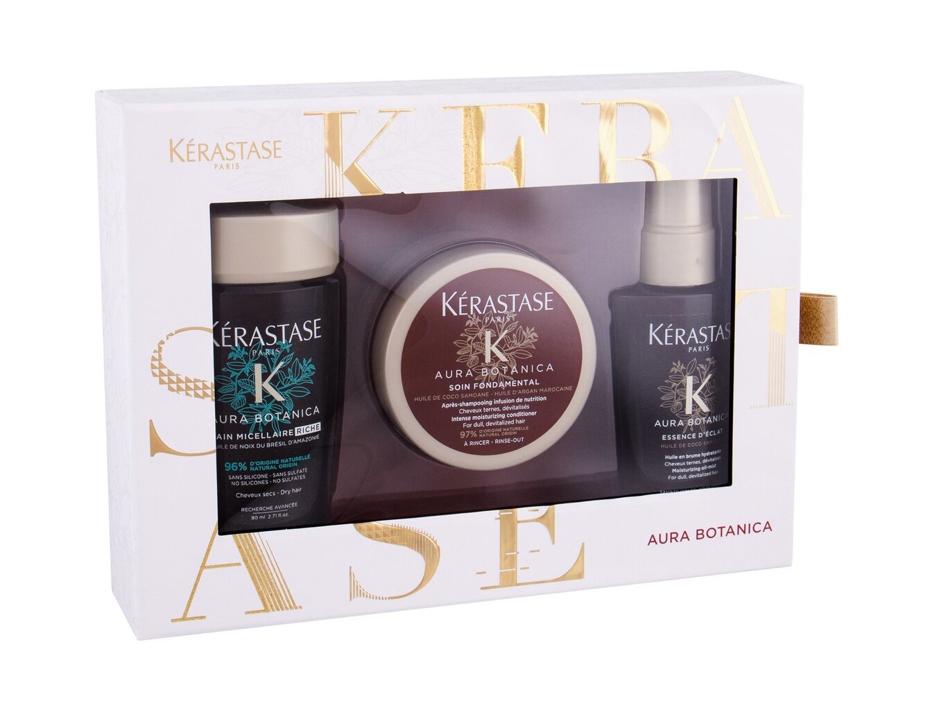 Rinkinys Kerastase Aura Botanica: šampūnas 80 ml + kondicionierius 75 ml + plaukų aliejus 50 ml kaina ir informacija | Šampūnai | pigu.lt