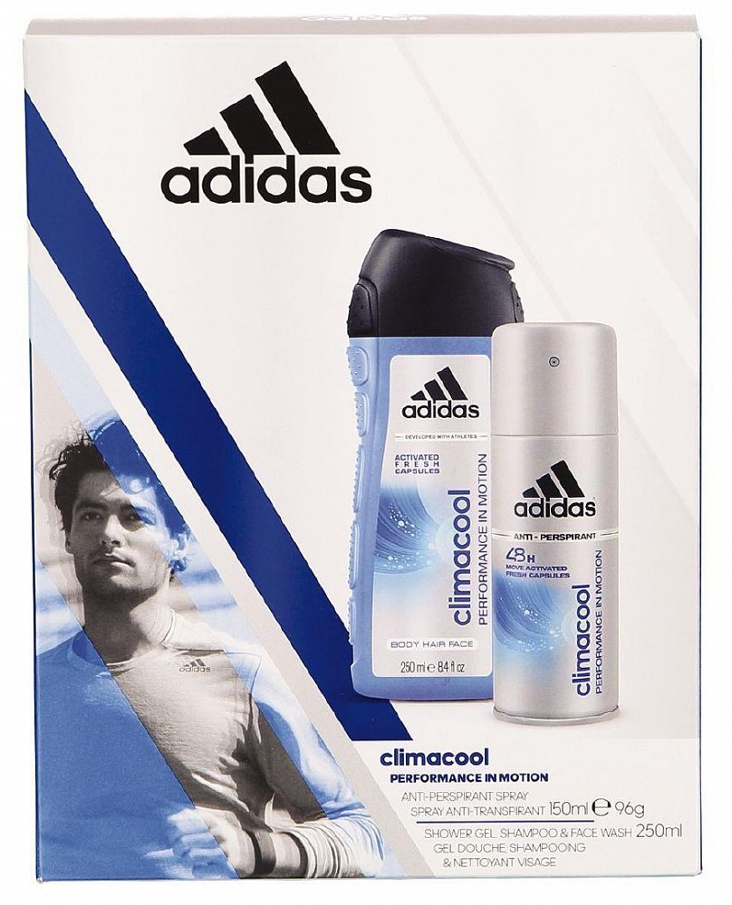 Rinkinys Adidas Climacool vyrams: purškiamas dezodorantas 150 ml + dušo želė 250 ml kaina ir informacija | Dezodorantai | pigu.lt