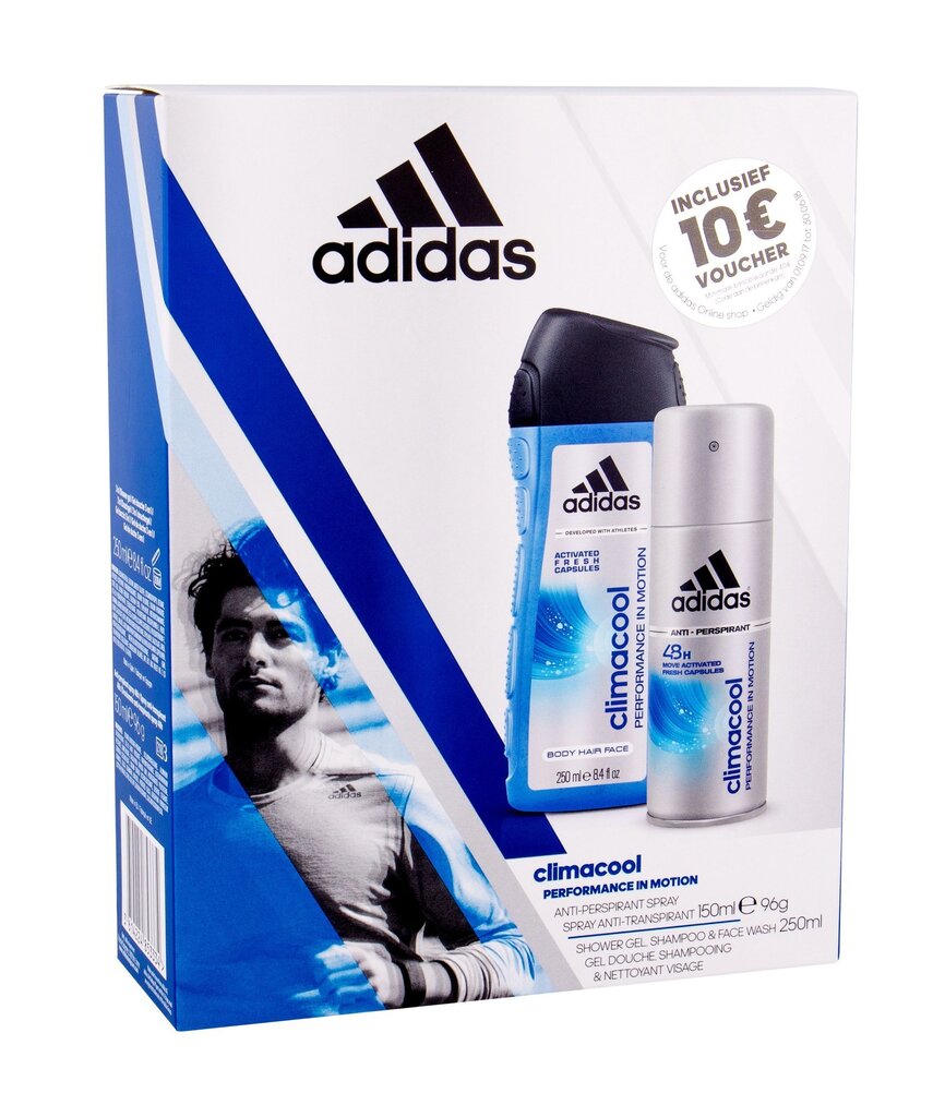 Rinkinys Adidas Climacool vyrams: purškiamas dezodorantas 150 ml + dušo želė 250 ml kaina ir informacija | Dezodorantai | pigu.lt