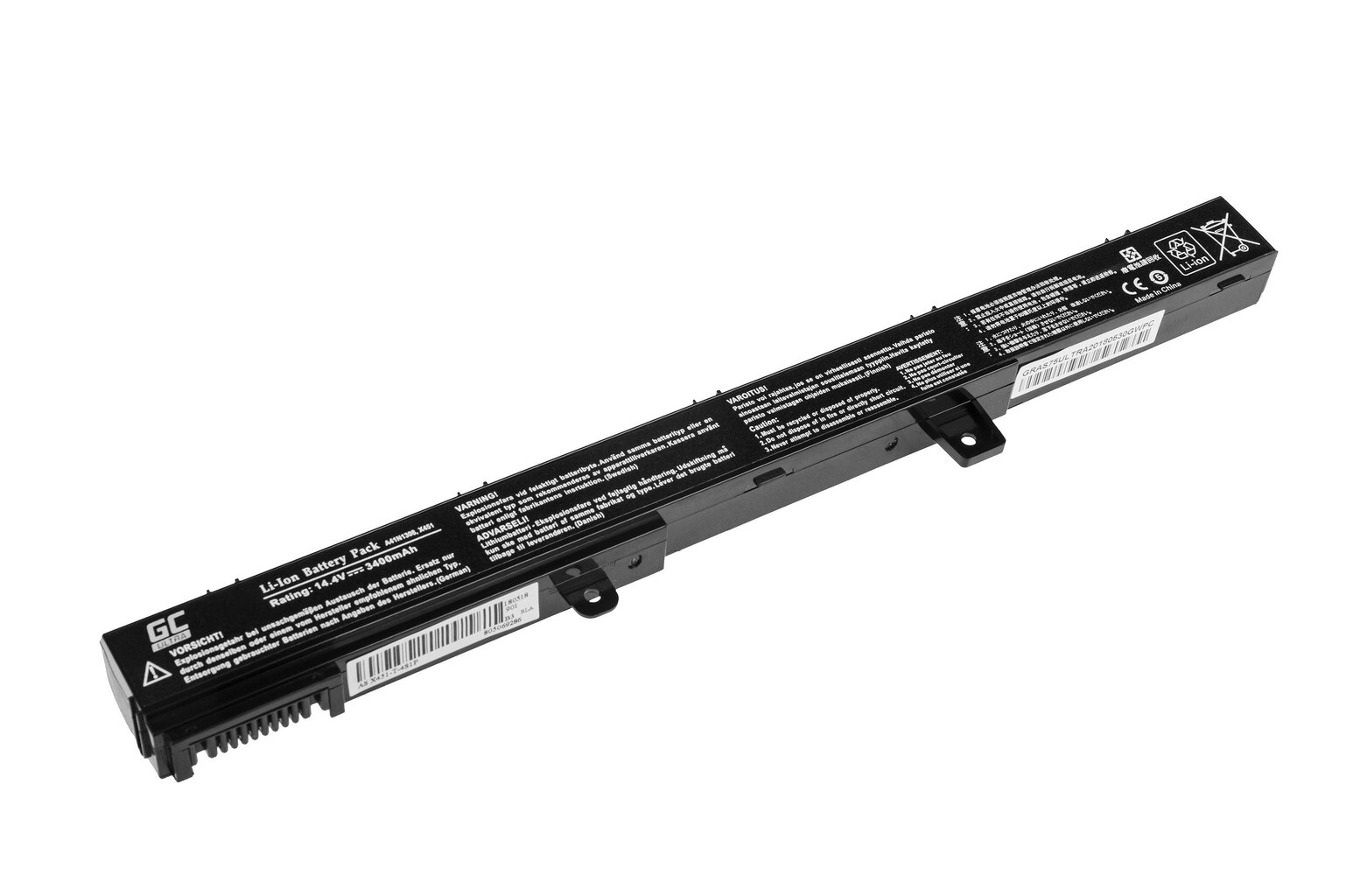 Green Cell ULTRA Laptop Battery A31N1319 A41N1308 for Asus X551 X551C X551CA X551M X551MA X551MAV F551 F551C F551M R512C R512CA kaina ir informacija | Akumuliatoriai nešiojamiems kompiuteriams | pigu.lt