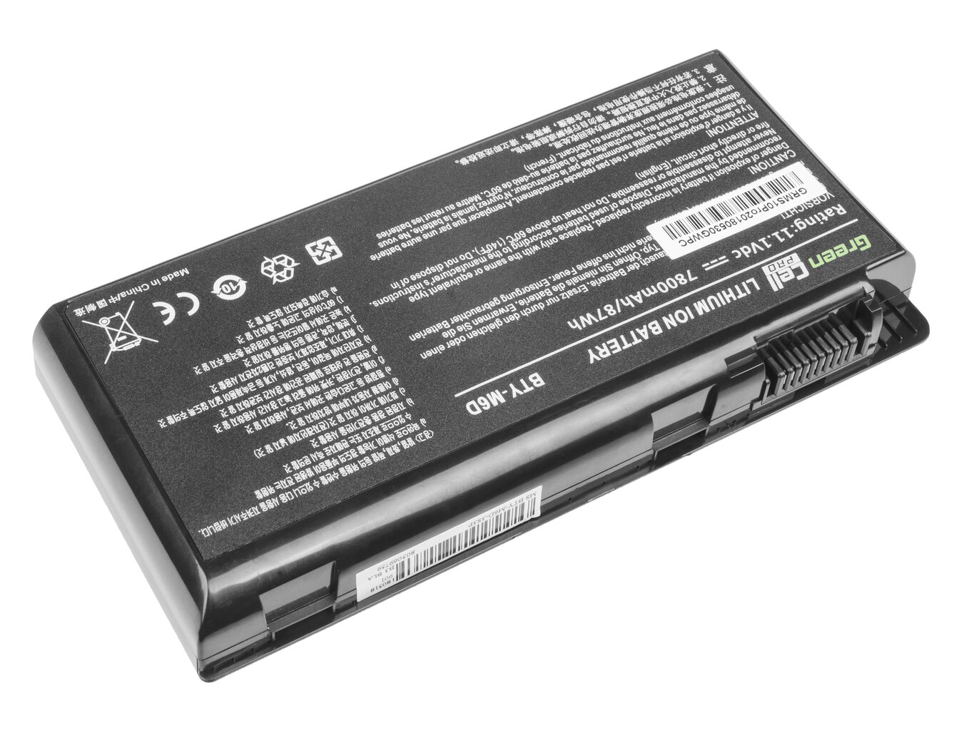 Green Cell PRO Laptop Battery BTY-M6D for MSI GT60 GT70 GT660 GT680 GT683 GT780 GT783 GX660 GX680 GX780 цена и информация | Akumuliatoriai nešiojamiems kompiuteriams | pigu.lt