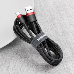 Baseus cable Cafule (type C | 1 m) red black 3A цена и информация | Кабели для телефонов | pigu.lt