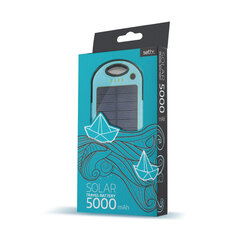 Setty solar power bank 5000 mAh blue kaina ir informacija | Atsarginiai maitinimo šaltiniai (power bank) | pigu.lt