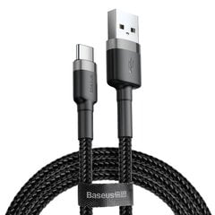 Baseus Cafule cable USB-C 3A 0.5m (Gray+Black) цена и информация | Кабели для телефонов | pigu.lt