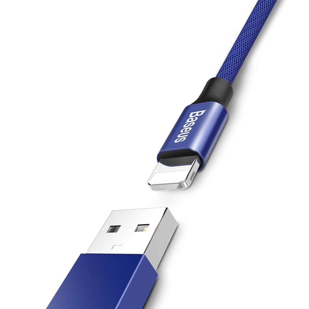 Įkrovimo/duomenų perdavimo laidas USB - Lightning Baseus Yiven 2A, 1,2m, tamsiai mėlynas цена и информация | Laidai telefonams | pigu.lt