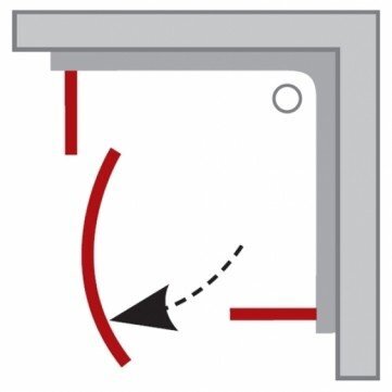 Pusapvalė dušo kabina Ravak PSKK3, 90x90 cm (Blizgus profilis + skaidrus stiklas) kaina ir informacija | Dušo kabinos | pigu.lt