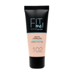 Жидкая тональная основа Maybelline New York Fit Me! Matte & Poreless 30 мл цена и информация | Пудры, базы под макияж | pigu.lt