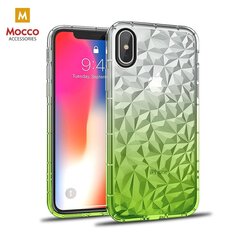 Mocco Trendy Diamonds Silicone Back Case for Apple iPhone XS Max Green kaina ir informacija | Telefono dėklai | pigu.lt