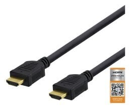 Deltaco HDMI-1005D, HDMI, 0.5m kaina ir informacija | Kabeliai ir laidai | pigu.lt