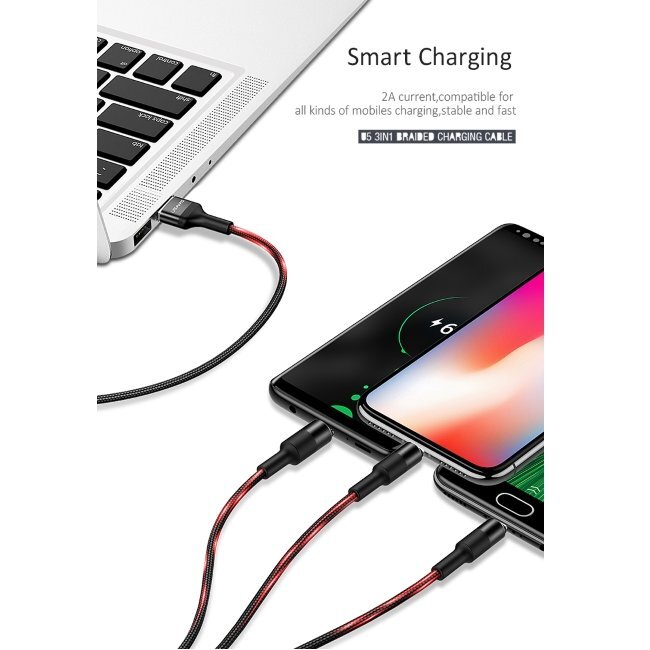 Kabelis Usams SJ220IP01, USB A 2.0 - Lightning 8pin skirtas Apple produktams, 1.2 m kaina ir informacija | Kabeliai ir laidai | pigu.lt
