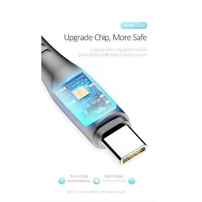 Kabelis Usams SJ267USB02, USB A - USB C, 1 m kaina ir informacija | Kabeliai ir laidai | pigu.lt