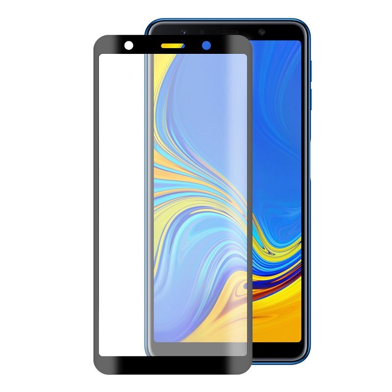 Samsung Galaxy A7 2018 2.5D grūdintas ekrano stiklas цена и информация | Apsauginės plėvelės telefonams | pigu.lt