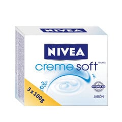 Muilo rinkinys Nivea Creme Soft, 3x100 g kaina ir informacija | Muilai | pigu.lt