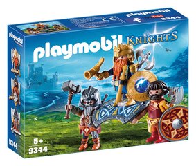 9344 PLAYMOBIL® Knights, Nykštukas karalius su sargybiniais kaina ir informacija | Konstruktoriai ir kaladėlės | pigu.lt