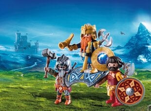 9344 PLAYMOBIL® Knights, Nykštukas karalius su sargybiniais kaina ir informacija | Konstruktoriai ir kaladėlės | pigu.lt