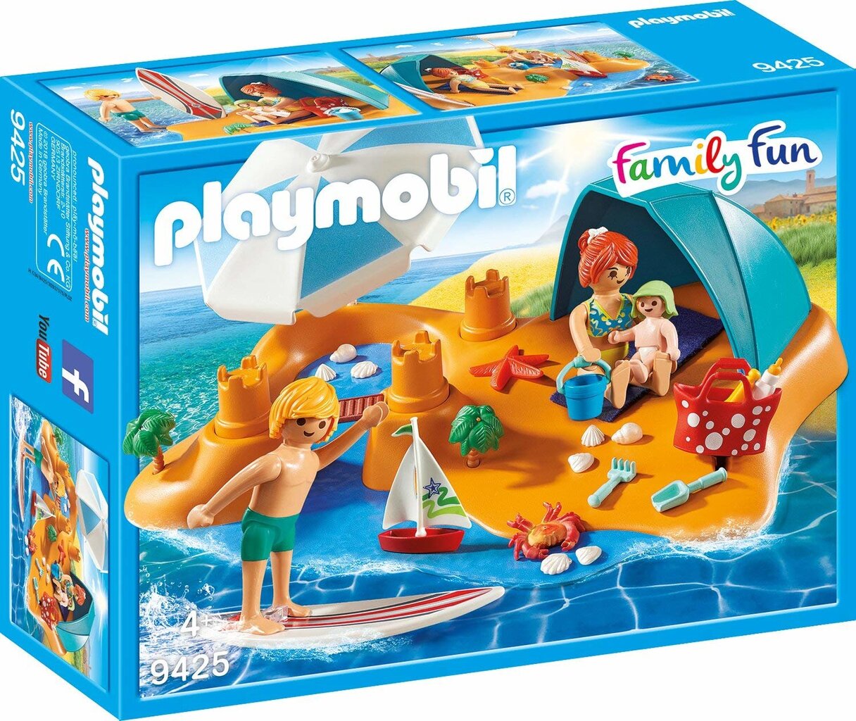 9425 PLAYMOBIL® Family Fun, Šeimos diena paplūdimyje цена и информация | Konstruktoriai ir kaladėlės | pigu.lt