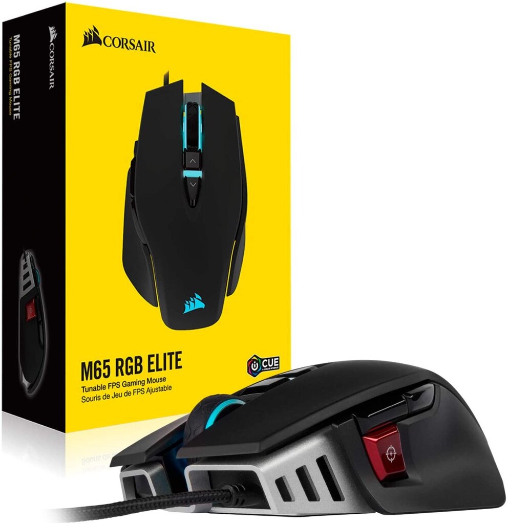 Corsair M65, juoda kaina ir informacija | Pelės | pigu.lt