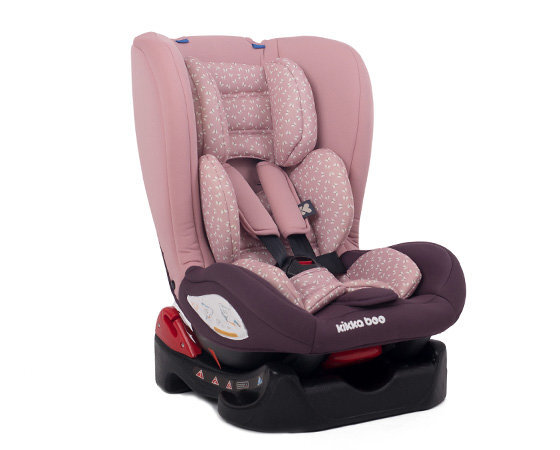 Automobilinė kėdutė Kikkaboo Vintage, 0-18 kg, butterfly dark pink kaina ir informacija | Autokėdutės | pigu.lt