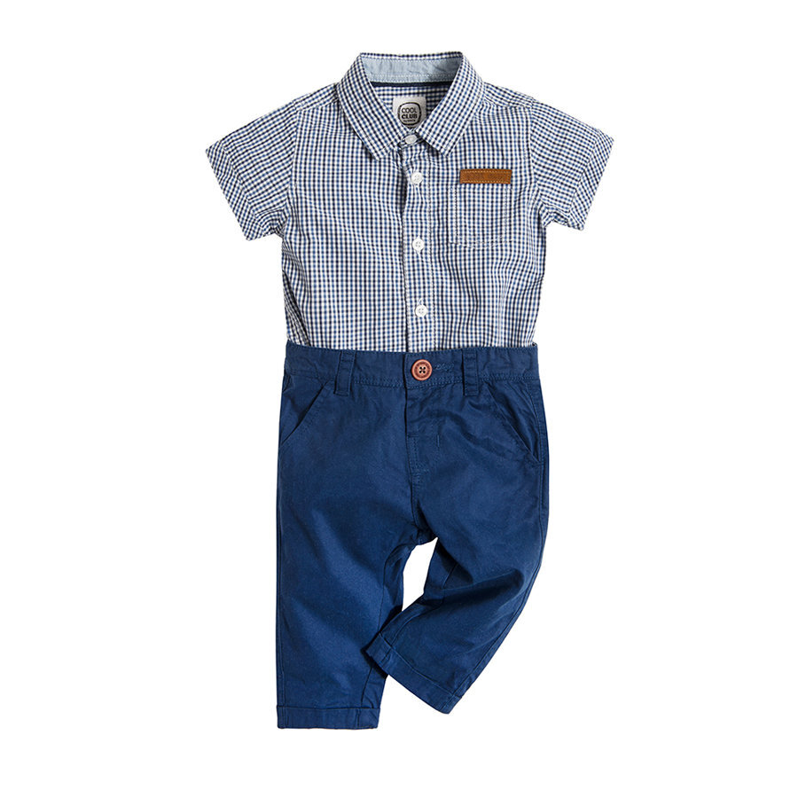 Cool Club komplektas: smėlinukas-marškiniai trumpomis rankovėmis ir kelnės berniukams, CCB1805766-00 цена и информация | Komplektai kūdikiams | pigu.lt
