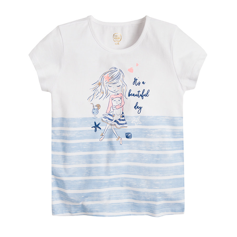 Cool Club marškinėliai trumpomis rankovėmis mergaitėms, CCG1815188 цена и информация | Marškinėliai mergaitėms | pigu.lt